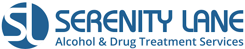 Logo with the words "Serenity, Alcohol and Drug Treatment Services".