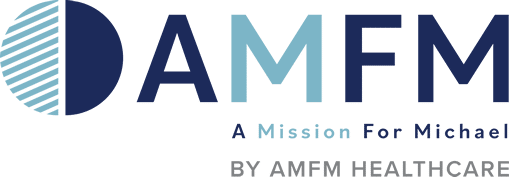 Logo with the words "AMFN. A Mission For Michael".